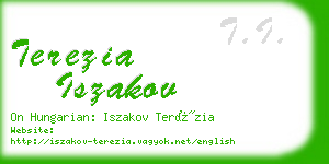 terezia iszakov business card